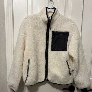H&M Divided Cream Sherpa Style Jacket